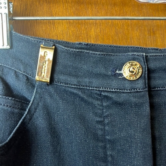St. John Sport Blue Straight Leg Gold Hardware Jeans - Picture 3 of 14